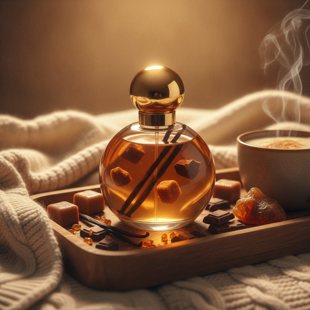 Parfum dulce gourmand cu vanilie și caramel, accesibil – Nubra